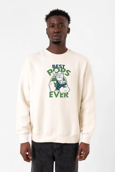 Popeye Best Pops Ever Ekru Erkek 2ip Sweatshirt ürün görseli 1