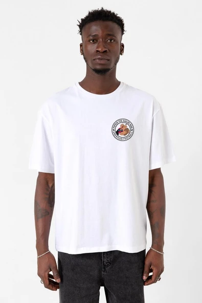 Popeye The Sailor Man Beyaz Erkek Oversize Tshirt ürün görseli 1