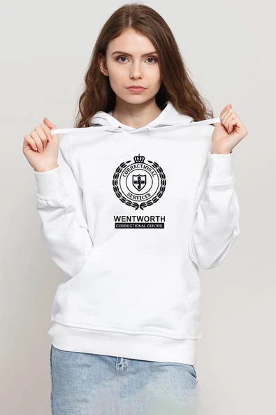 Prison Break Wentworth Beyaz Kadın 3ip Kapşonlu Sweatshirt ürün görseli 1
