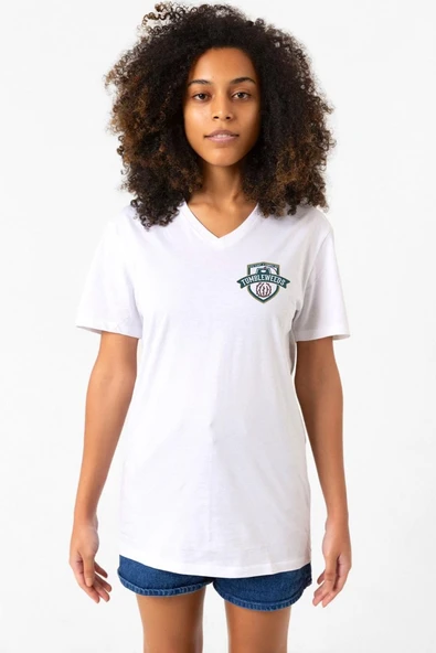 Revel Legacy Tumbleweeds Beyaz Kadın V yaka Tshirt ürün görseli 1