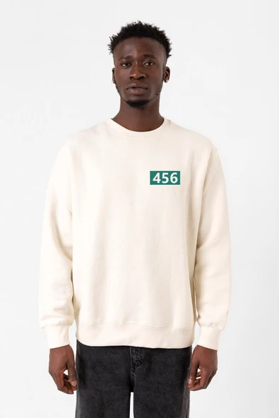 Squid Game Player 456 Ekru Erkek 2ip Sweatshirt ürün görseli 1