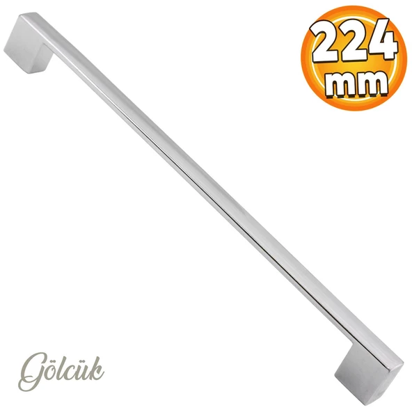 Gölcük Krom (224 MM - 22.4 CM) Mobilya Mutfak Dolap Çekmece Dolabı Kapak Metal Kulpu Kulbu Kulpları ürün görseli 1