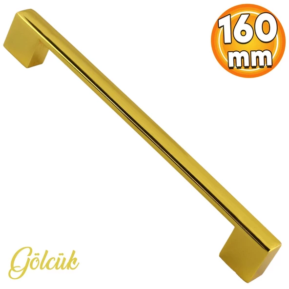 Gölcük Düz Mobilya Mutfak Dolap Çekmece Dolabı Kapak Metal Kulpu Kulbu Kulpları Gold Altın 160 Mm ürün görseli 1