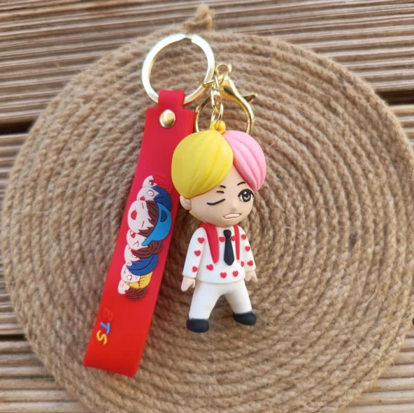 BTS Figür Silikon Anahtarlık Çanta Süsü Oyuncak 15791 ürün görseli 1