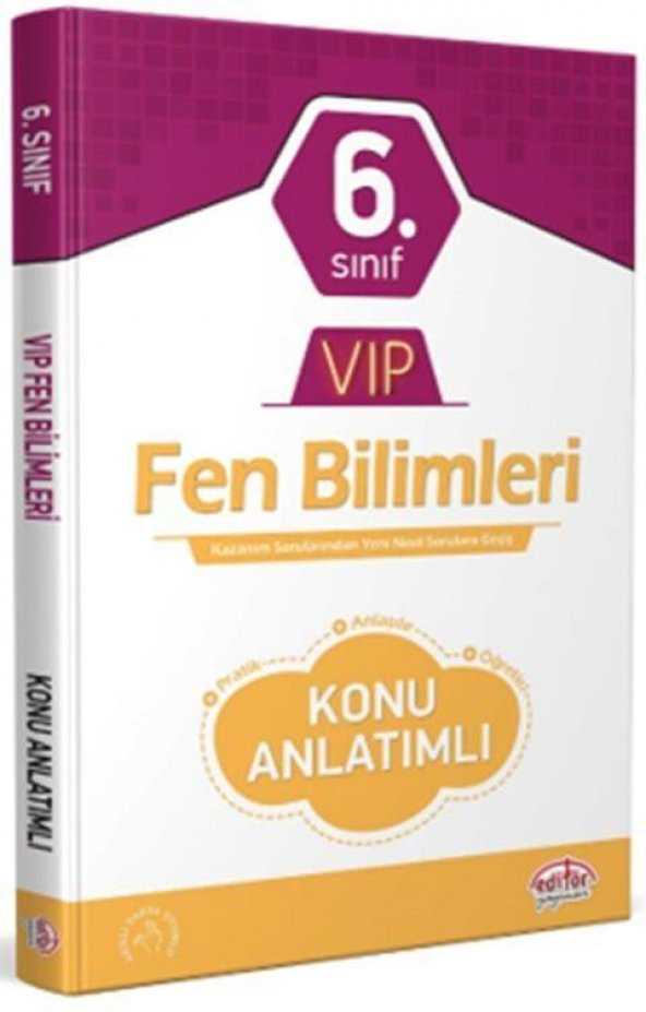 6. Sınıf Fen Bilimleri VIP Hızlı Konu Anlatımlı Editör Yayınları ürün görseli 1
