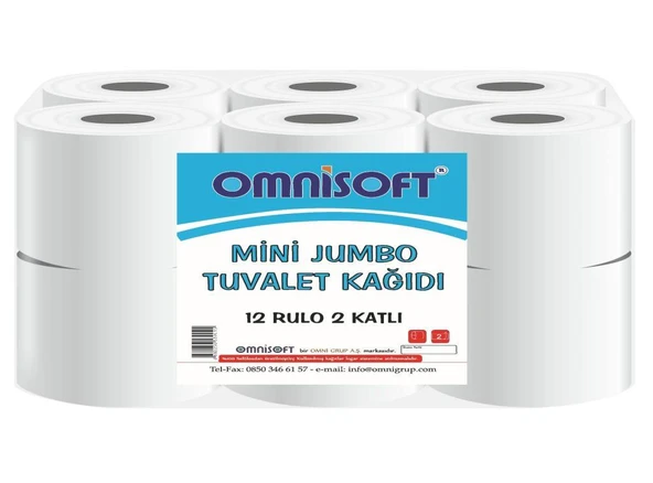 Omnisoft Mini Jumbo Tuvalet Kağıdı 12 Rulo ürün görseli 1