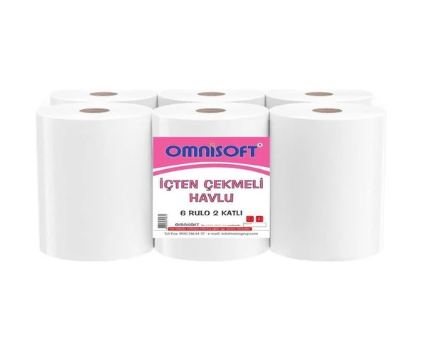 Omnisoft İçten Çekmeli Kağıt Havlu 6 Rulo ürün görseli 1