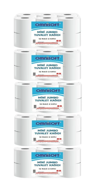 Omnisoft 5 Koli Mini Jumbo Tuvalet Kağıdı 60 Rulo - Resim 2