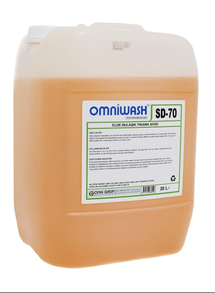 Omniwash SD-70 20 Litre Elde Bulaşık Yıkama Deterjanı ürün görseli 1