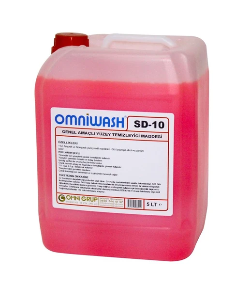 Omniwash SD-10 5000ml Genel Amaçlı Yüzey Temizleyici Parfümlü ürün görseli 1