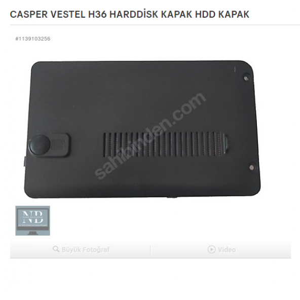 CASPER VESTEL H36 HARDDİSK KAPAK HDD KAPAK ürün görseli 1