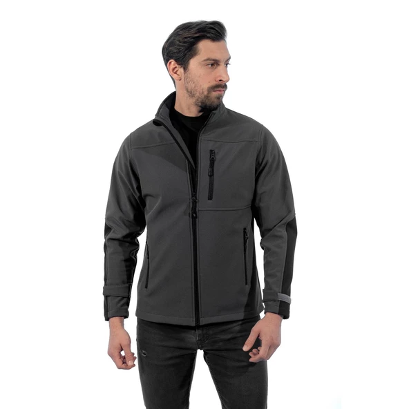 Şensel, SoftShell Mont, Koyu Gri -91E632- Su İtici ürün görseli 1