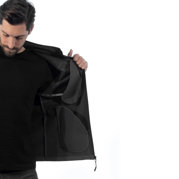 Şensel, SoftShell Mont, Koyu Gri -91E632- Su İtici - Resim 3