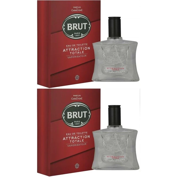 Brut Parfüm Erkek/Men 100ML Attraction Totale Edt (Kırmızı) (2 Li Set) ürün görseli 1