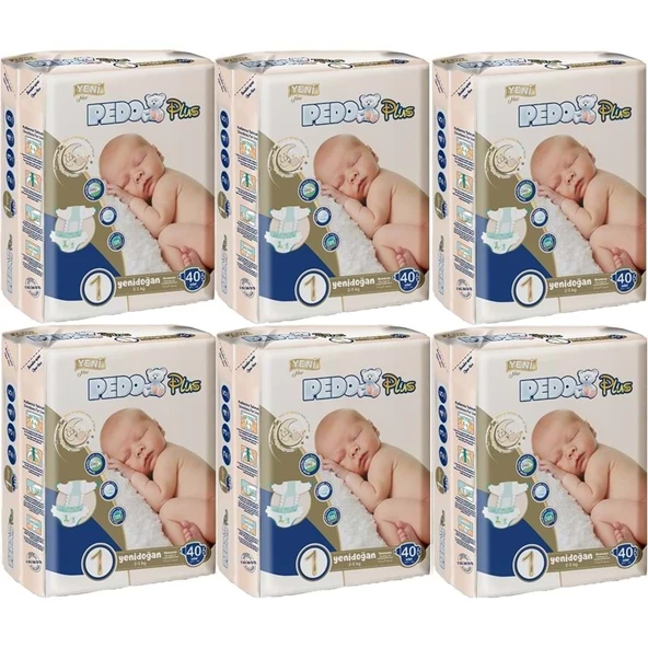 Pedo Plus Bebek Bezi 1 Beden 2-5 KG Yeni Doğan 240 Adet Jumbo Avantaj Pk ürün görseli 1