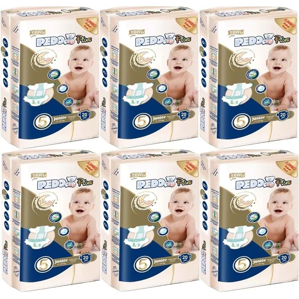 Pedo Plus Bebek Bezi 5 Beden 11-25 KG Junior 120 Adet Jumbo Avantaj Pk ürün görseli 1