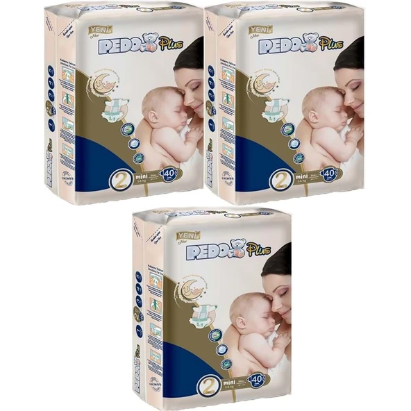 Pedo Plus Bebek Bezi 2 Beden 3-6 KG Mini 120 Adet Jumbo Fırsat Pk ürün görseli 1