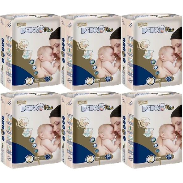 Pedo Plus Bebek Bezi 2 Beden 3-6 KG Mini 240 Adet Jumbo Avantaj Pk ürün görseli 1