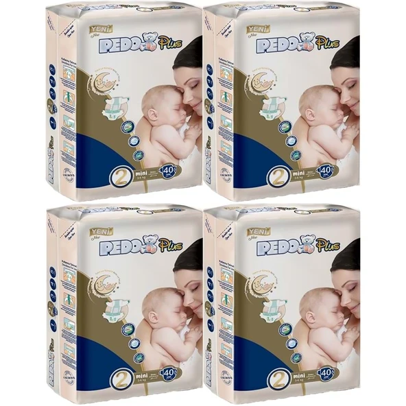 Pedo Plus Bebek Bezi 2 Beden 3-6 KG Mini 160 Adet Jumbo Aylık Pk ürün görseli 1