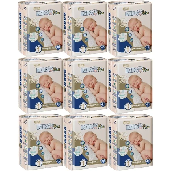Pedo Plus Bebek Bezi 1 Beden 2-5 KG Yeni Doğan 360 Adet Jumbo Ekstra Pk ürün görseli 1