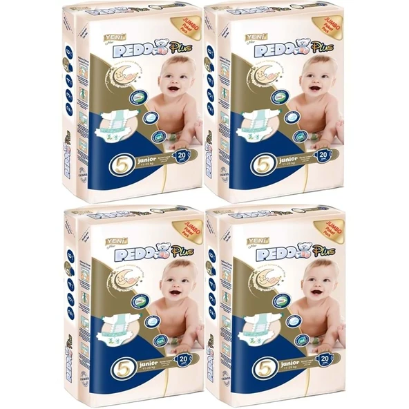 Pedo Plus Bebek Bezi 5 Beden 11-25 KG Junior 80 Adet Jumbo Aylık Pk ürün görseli 1