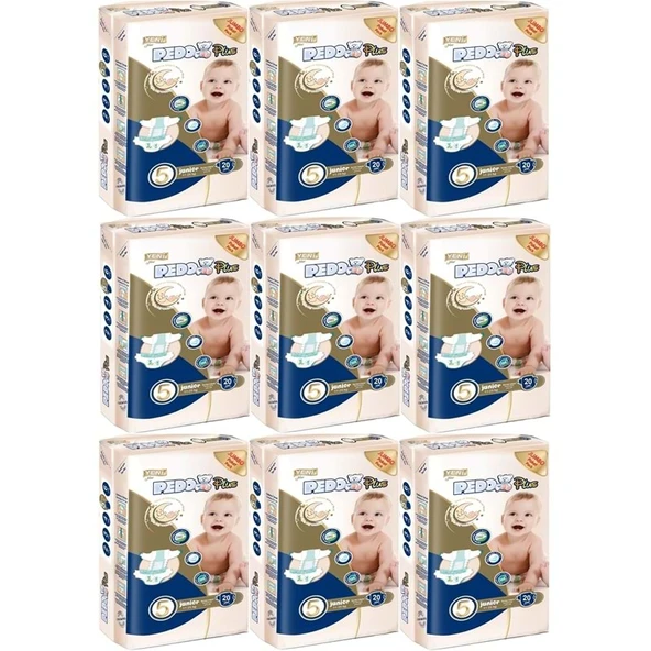 Pedo Plus Bebek Bezi 5 Beden 11-25 KG Junior 180 Adet Jumbo Ekstra Pk ürün görseli 1