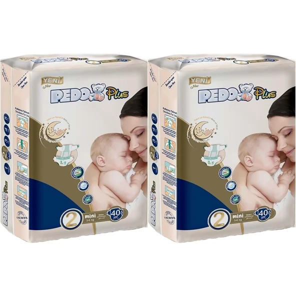 Pedo Plus Bebek Bezi 2 Beden 3-6 KG Mini 80 Adet Jumbo Ekonomik Pk ürün görseli 1