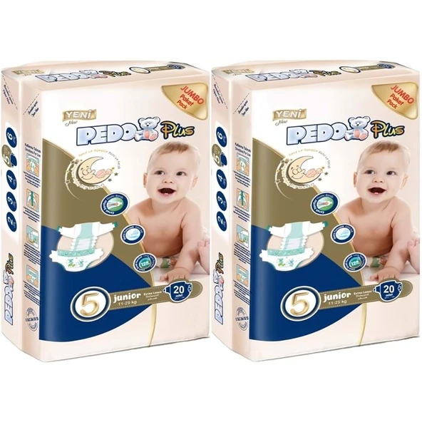 Pedo Plus Bebek Bezi 5 Beden 11-25 KG Junior 40 Adet Jumbo Ekonomik Pk ürün görseli 1