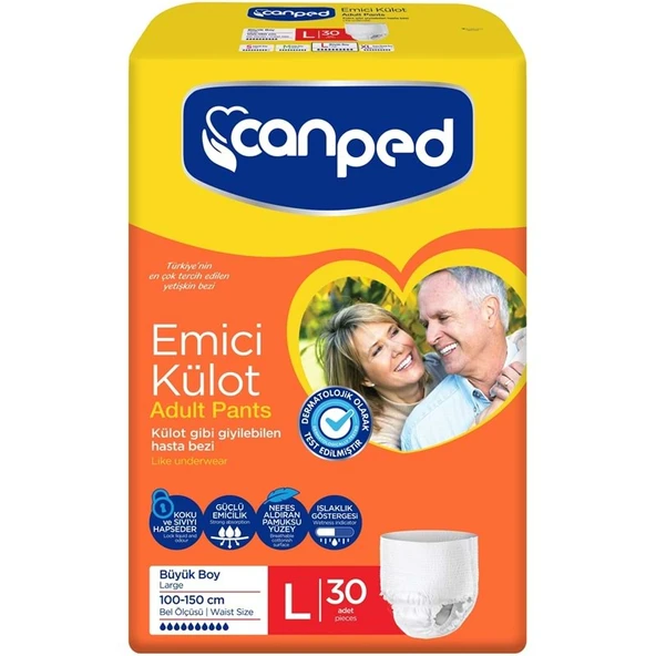 Canped Emici Külot Yetişkin Bezi L - Large - Büyük 30 Adet Dev Ekonomik Pk ürün görseli 1