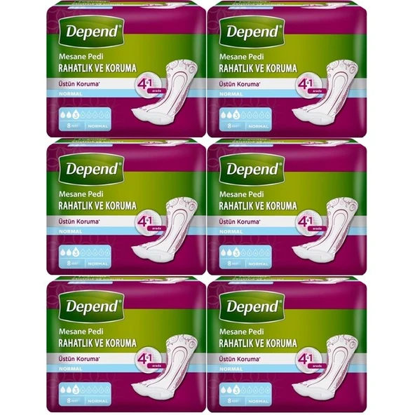 Depend Mesane Pedi Normal Rahatlık ve Koruma 48 Adet (4PK*12) ürün görseli 1