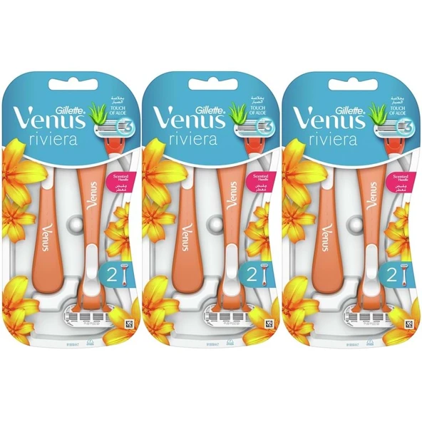 Gillette Venus Riviera Kullan At Kadın Tıraş Bıçağı 6 Lı Set (3PK*2) ürün görseli 1