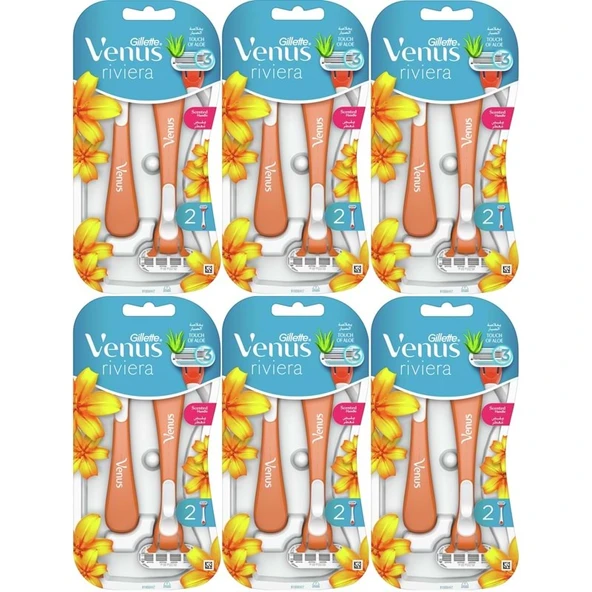 Gillette Venus Riviera Kullan At Kadın Tıraş Bıçağı 12 Li Set (6PK*2) ürün görseli 1