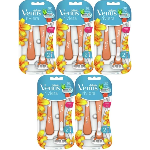 Gillette Venus Riviera Kullan At Kadın Tıraş Bıçağı 10 Lu Set (5PK*2) ürün görseli 1