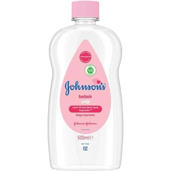 Johnsons Baby Bebek Yağı 500ML Nemlendirici (Pembe) ürün görseli 1