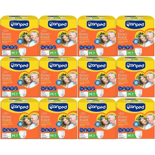 Canped Emici Külot Yetişkin Bezi M - Orta 108 Adet (12PK*9) ürün görseli 1