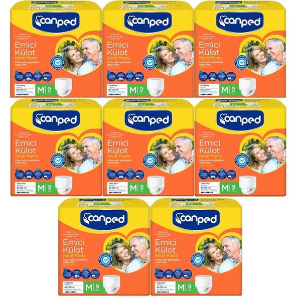 Canped Emici Külot Yetişkin Bezi M - Orta 72 Adet (8PK*9) ürün görseli 1