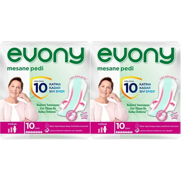 Evony Günlük Mesane Pedi Yoğun 20 Adet (2PK*10) ürün görseli 1