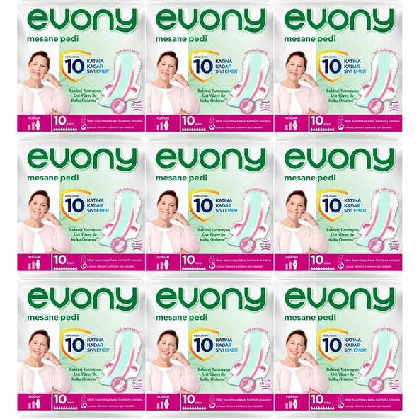Evony Günlük Mesane Pedi Yoğun 90 Adet (9PK*10) ürün görseli 1