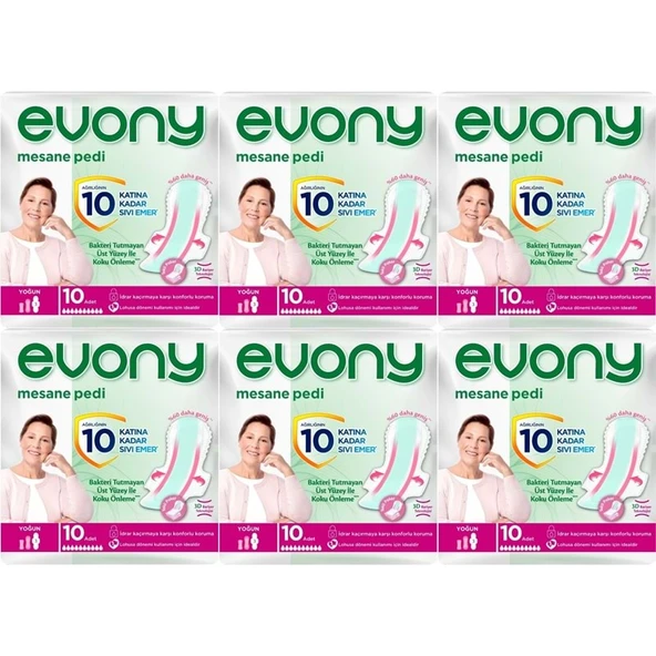 Evony Günlük Mesane Pedi Yoğun 60 Adet (6PK*10) ürün görseli 1