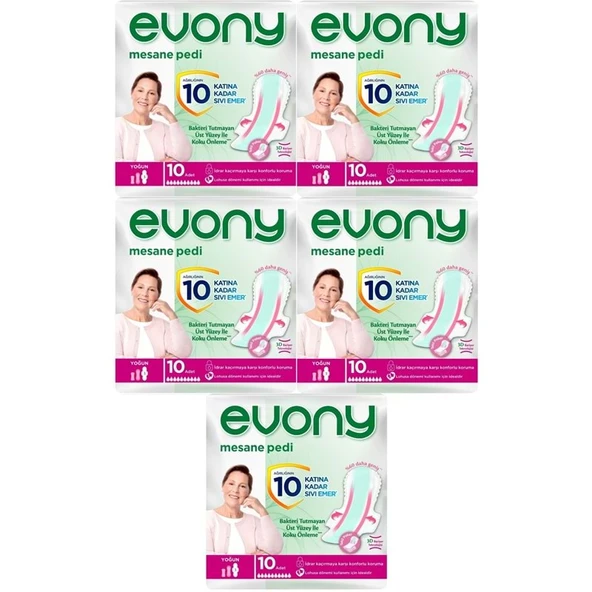 Evony Günlük Mesane Pedi Yoğun 50 Adet (5PK*10) ürün görseli 1