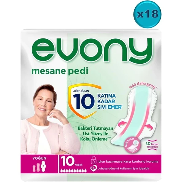 Evony Günlük Mesane Pedi Yoğun 180 Adet (18PK*10) ürün görseli 1