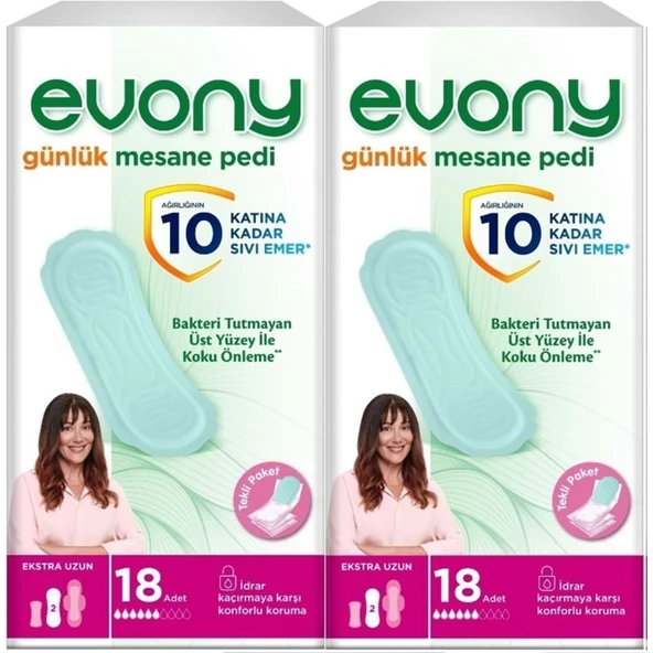 Evony Günlük Mesane Pedi Ekstra Uzun 36 Adet (2PK*18) ürün görseli 1