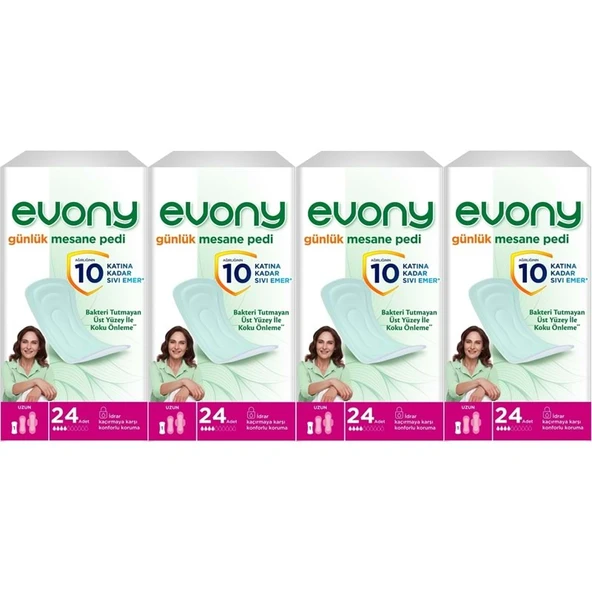 Evony Günlük Mesane Pedi Uzun 96 Adet (4PK*24) ürün görseli 1
