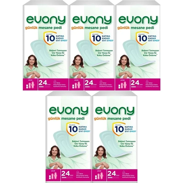Evony Günlük Mesane Pedi Uzun 120 Adet (5PK*24) ürün görseli 1