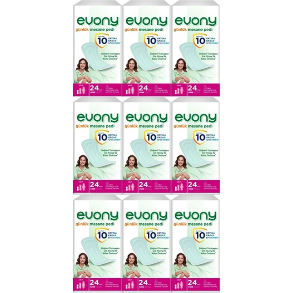 Evony Günlük Mesane Pedi Uzun 216 Adet (9PK*24) ürün görseli 1
