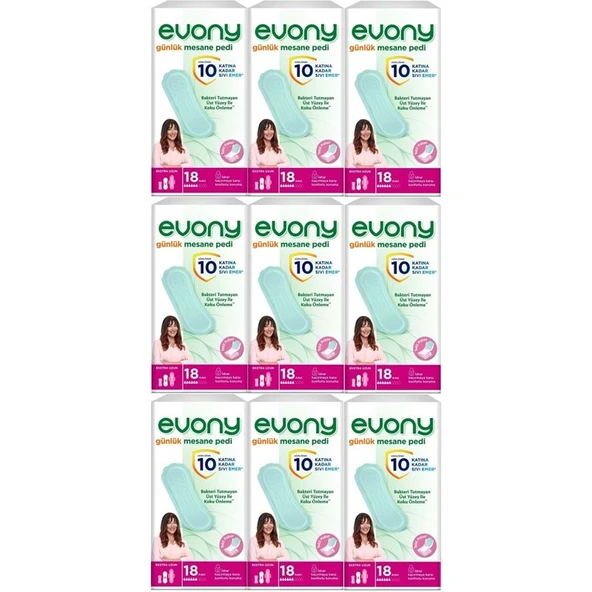 Evony Günlük Mesane Pedi Ekstra Uzun 162 Adet (9PK*18) ürün görseli 1