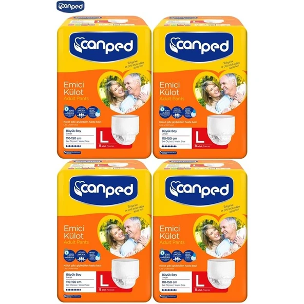 Canped Emici Külot Yetişkin Bezi Büyük-Large 32 Adet (4Pk*8) ürün görseli 1