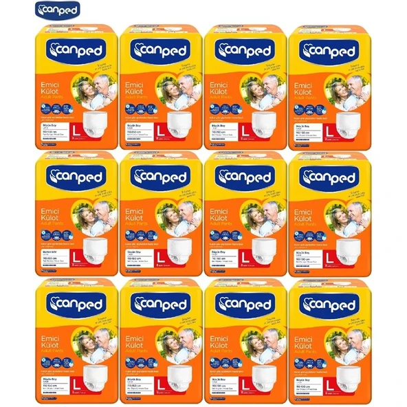 Canped Emici Külot Yetişkin Bezi Büyük-Large 96 Adet (12Pk*8) ürün görseli 1