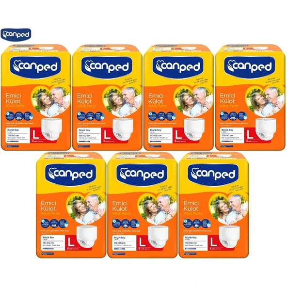 Canped Emici Külot Yetişkin Bezi Büyük-Large 56 Adet (7Pk*8) ürün görseli 1