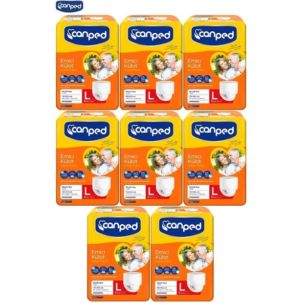 Canped Emici Külot Yetişkin Bezi Büyük-Large 64 Adet (8Pk*8) ürün görseli 1